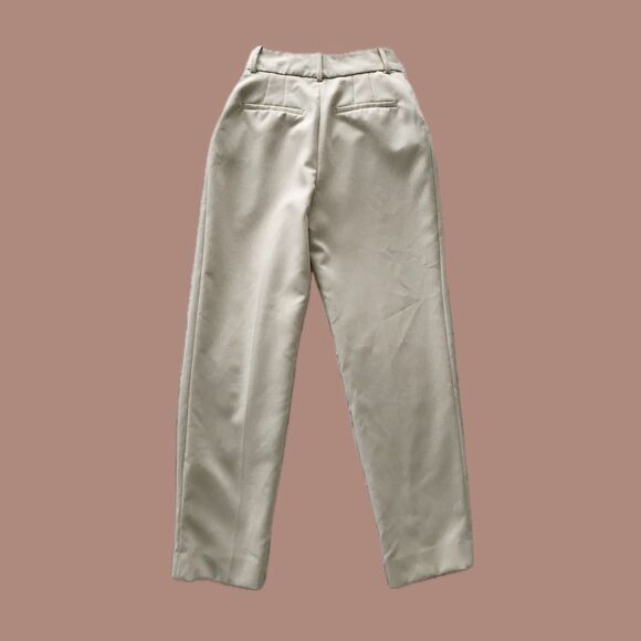 Zara High Waist Pleated Beige Cream Neutral Trousers Pants Corporate Core - XS - Picture 2 of 7